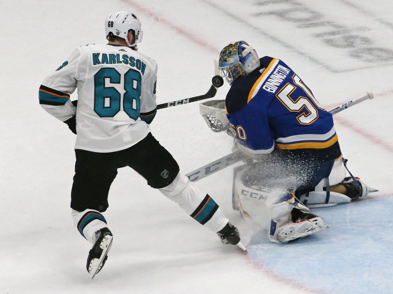 Blues and Sharks skate in game 4 of the semifinals